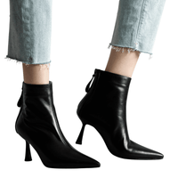 Thumbnail for Cow Leather Pointed Toe High Heels -, High Heels , Drestiny , 10, 4, 5, 6, 6.5, 7.5, 8.5, 9, 9.5, Ankle Boots, Australia, Beige, Black, Boots, Canada, Dark Khaki, Heels, High Heels, New Zealand, Tan, United Kingdom, United States , Drestiny , www.shopdrestiny.com