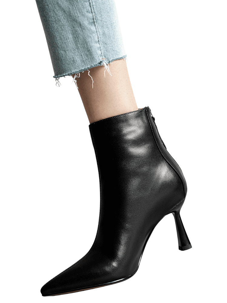 Cow Leather Pointed Toe High Heels -, High Heels , Drestiny , 10, 4, 5, 6, 6.5, 7.5, 8.5, 9, 9.5, Ankle Boots, Australia, Beige, Black, Boots, Canada, Dark Khaki, Heels, High Heels, New Zealand, Tan, United Kingdom, United States , Drestiny , www.shopdrestiny.com