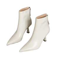 Thumbnail for Cow Leather Pointed Toe High Heels -, High Heels , Drestiny , 10, 4, 5, 6, 6.5, 7.5, 8.5, 9, 9.5, Ankle Boots, Australia, Beige, Black, Boots, Canada, Dark Khaki, Heels, High Heels, New Zealand, Tan, United Kingdom, United States , Drestiny , www.shopdrestiny.com