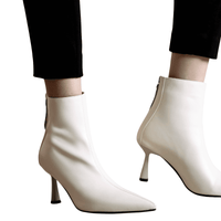 Thumbnail for Cow Leather Pointed Toe High Heels -, High Heels , Drestiny , 10, 4, 5, 6, 6.5, 7.5, 8.5, 9, 9.5, Ankle Boots, Australia, Beige, Black, Boots, Canada, Dark Khaki, Heels, High Heels, New Zealand, Tan, United Kingdom, United States , Drestiny , www.shopdrestiny.com
