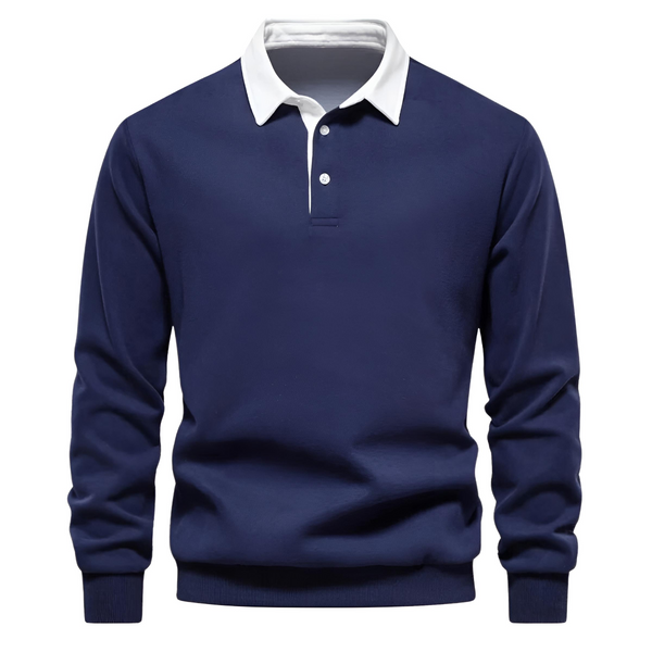 Dark Blue Polo Sweatshirts For Men