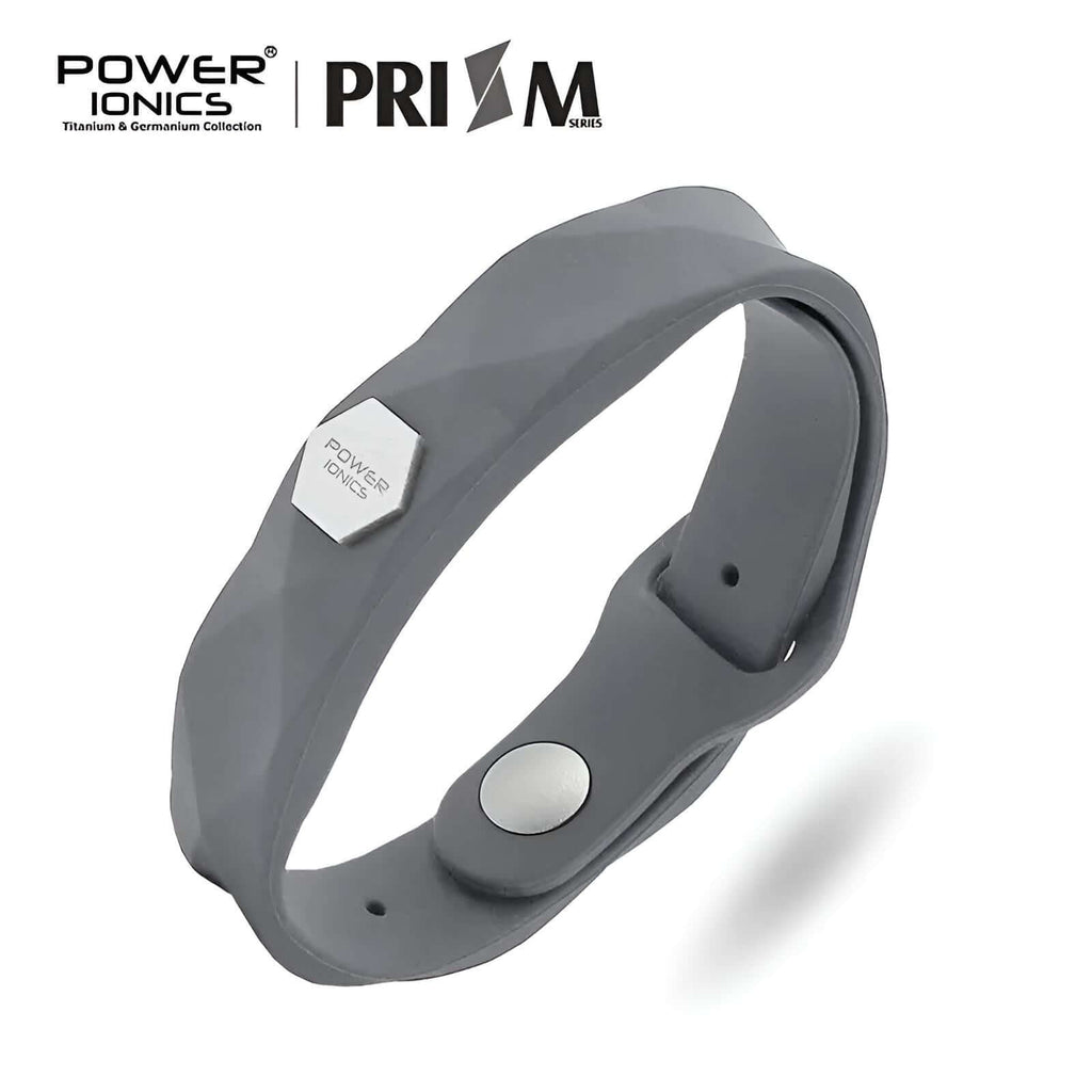 Grey Power Ionics Prism Waterproof Ions Germanium Fashion Sports Health Bracelet