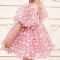 Thumbnail for Princess Lace Butterfly Tutu Puff Sleeve Dress -, Baby & Toddler Dresses , Drestiny , 10T, 12M, 12T, 18M, 2T, 3T, 5T, 7T, Australia, Canada, Dresses, Girls, Pink, Short Sleeves, TD, United Kingdom, United States, White , Drestiny , www.shopdrestiny.com
