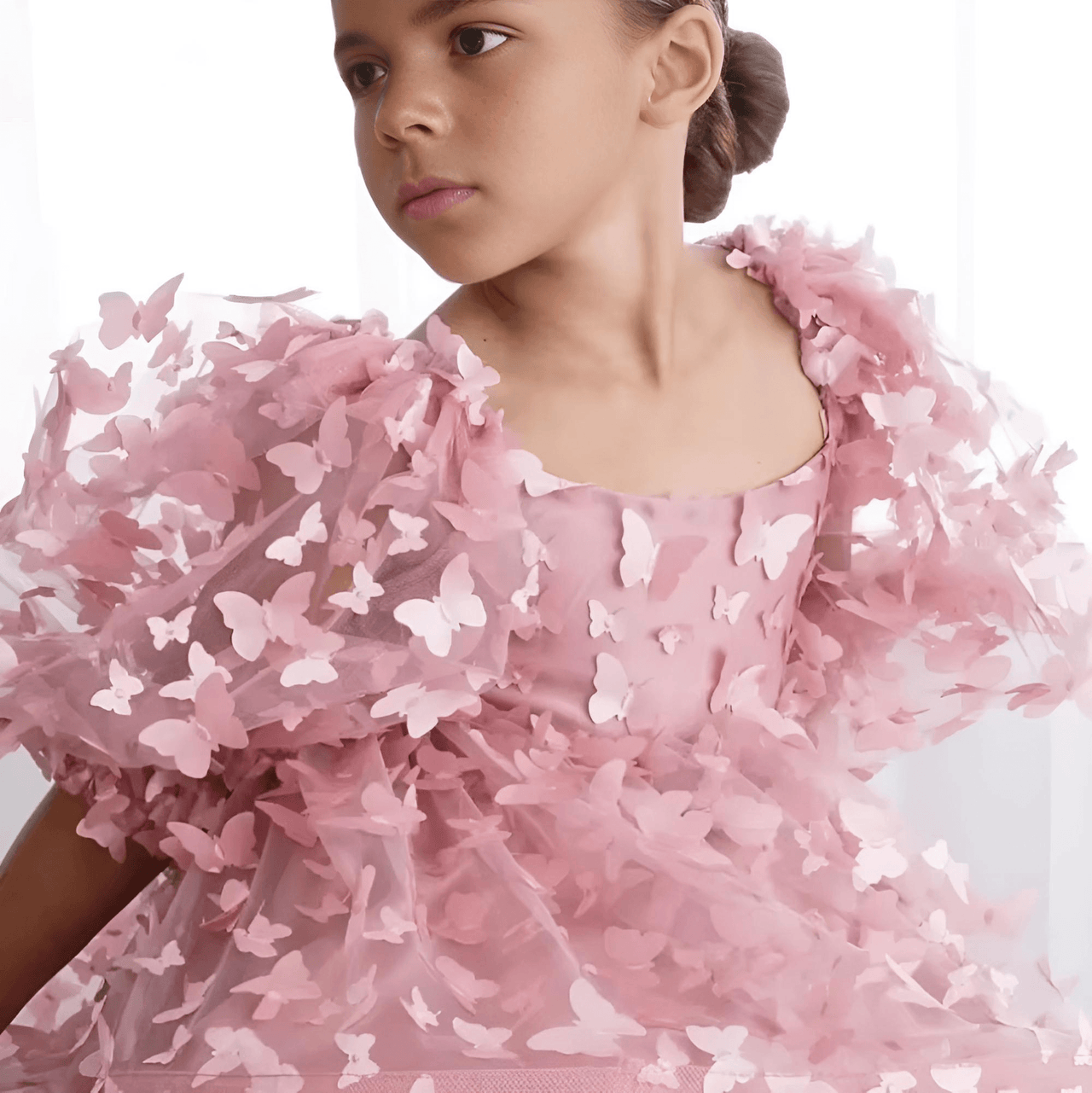 Princess Lace Butterfly Tutu Puff Sleeve Dress -, Baby & Toddler Dresses , Drestiny , 10T, 12M, 12T, 18M, 2T, 3T, 5T, 7T, Australia, Canada, Dresses, Girls, Pink, Short Sleeves, TD, United Kingdom, United States, White , Drestiny , www.shopdrestiny.com