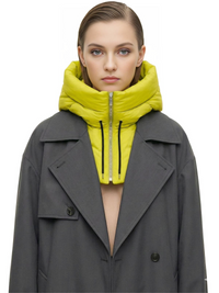 Thumbnail for Puffer Hooded Fake Collar Neck Warmer