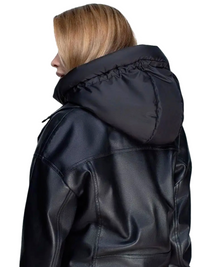 Thumbnail for Puffer Hooded Fake Collar Neck Warmer