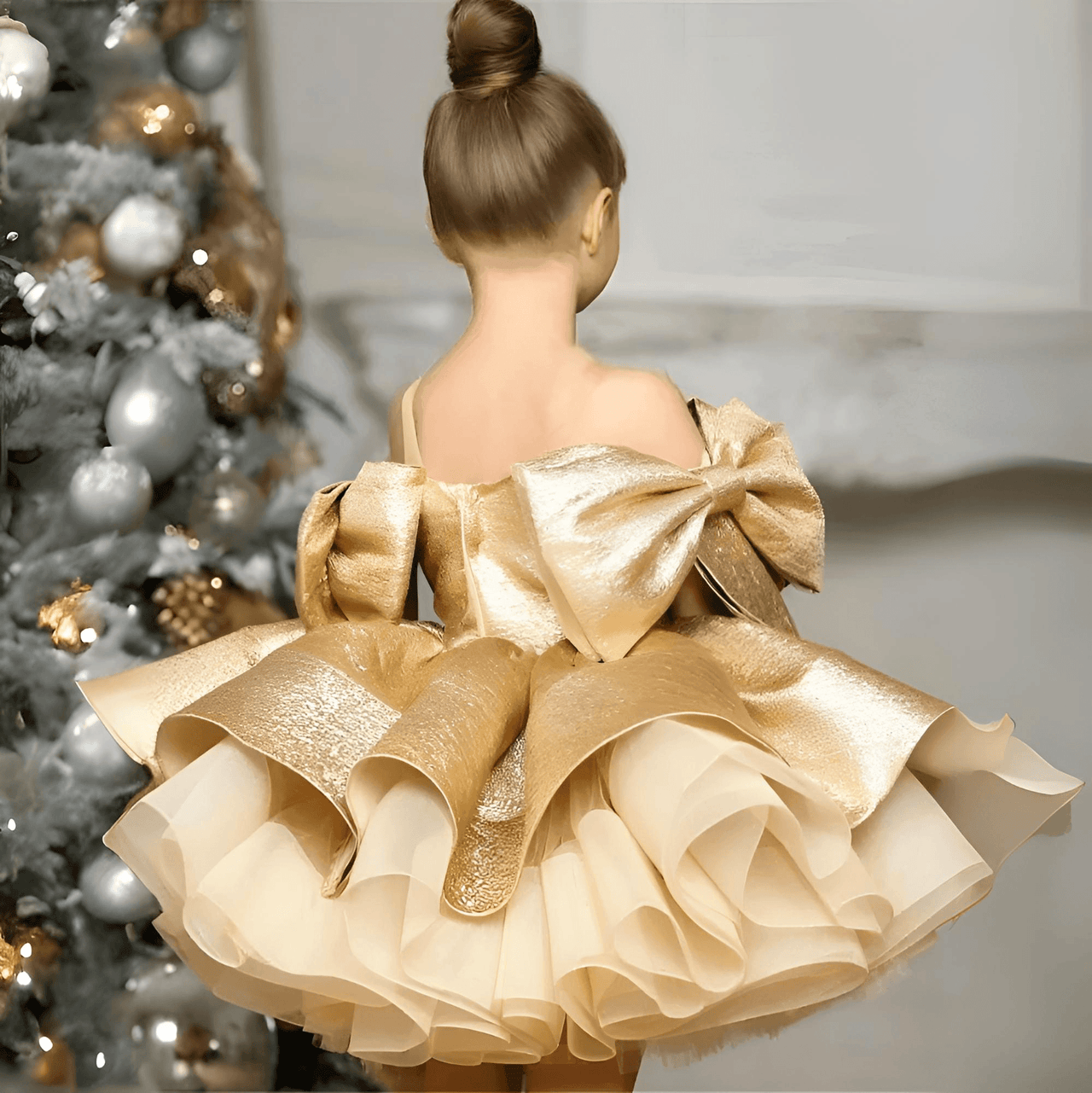 Puffy Satin Girl's Christmas Dresses Glitter Party Dress Bow Birthday Pageant Dress -, Baby & Toddler Dresses , Drestiny , 10, 10T, 11, 11T, 12, 12T, 4, 4T, 5, 5T, 6, 6T, 7, 7T, 8, 8T, 9, 9T, Australia, Canada, Dark Green, Dark Pink, Deep Pink, Dresses, Gold, Knee Length Dresses, New Zealand, Off Shoulder, Purple, Red, Sleeveless, United Kingdom, United States , Drestiny , www.shopdrestiny.com
