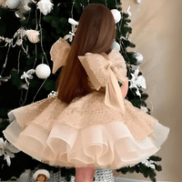 Thumbnail for Puffy Satin Girl's Christmas Dresses Glitter Party Dress Bow Birthday Pageant Dress -, Baby & Toddler Dresses , Drestiny , 10, 10T, 11, 11T, 12, 12T, 4, 4T, 5, 5T, 6, 6T, 7, 7T, 8, 8T, 9, 9T, Australia, Canada, Dark Green, Dark Pink, Deep Pink, Dresses, Gold, Knee Length Dresses, New Zealand, Off Shoulder, Purple, Red, Sleeveless, United Kingdom, United States , Drestiny , www.shopdrestiny.com