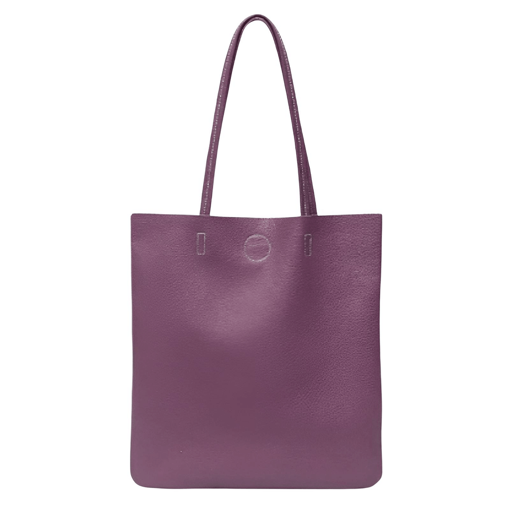 Purple Real Leather Large Shoulder Bags For Women