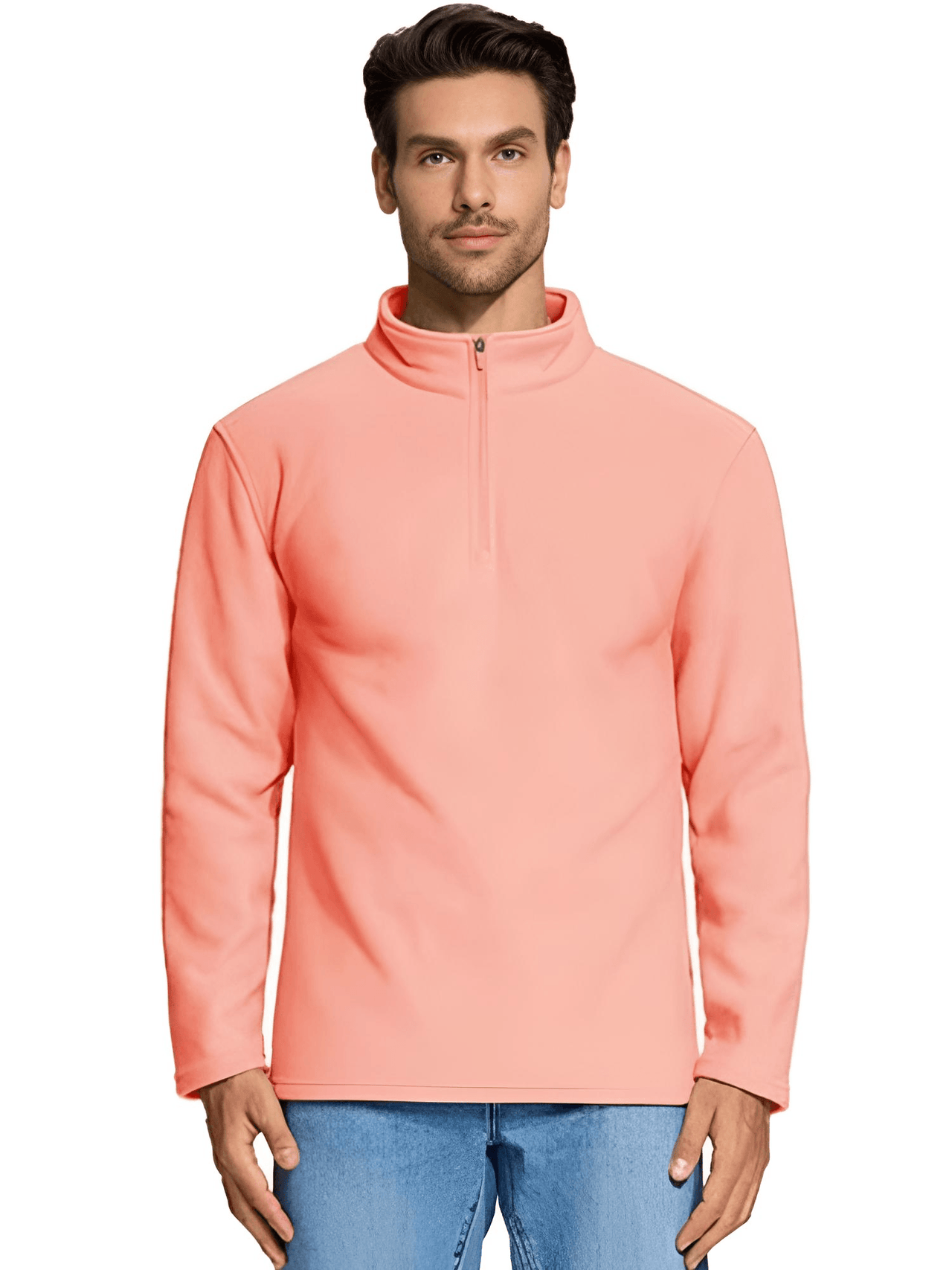 Quarter-Zip Pullover Tops Mens Fleece Sweatshirts -, Sweatshirts , Drestiny , Apricot, Army Green, Australia, Beige, Black, Blue, Brown, Canada, Dark Blue, Dark Grey, Green, Khaki, L, Light Blue, Light Grey, Light Purple, M, Navy, New Zealand, Pink, Pullovers, S, Sweaters, Sweatshirts, United Kingdom, United States, Wine Red, XL, XXL, XXXL, Yellow , Drestiny , www.shopdrestiny.com