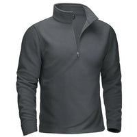 Thumbnail for Gray pullover with a quarter zip on a white background
