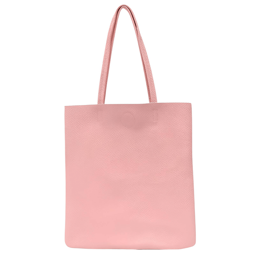 Light Pink Real Leather Large Shoulder Bags For Women