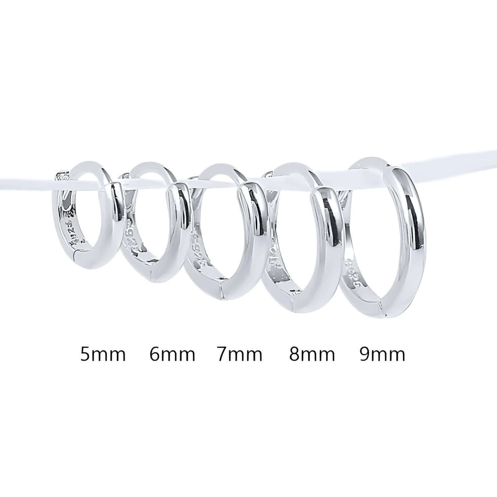 Real Silver Hoop Earrings for Women