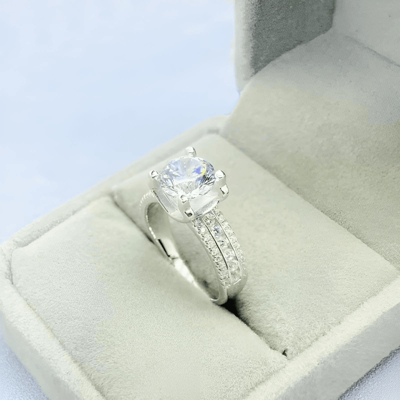 Real 2-Carat Moissanite Ring For Women 8mm 925 Sterling Silver Band D Color VVS Diamond Engagement Fine Jewelry With GRA, Drestiny, Rings, White, Silver, Green, 3-Carat, 5-Carat, United States, USA, Canada, Australia, New Zealand, United Kingdom, UK, moissanite engagement ring, moissanite rings for women, moissanite wedding band, moissanite ring, affordable moissanite rings, moissanite wedding ring, affordable moissanite engagement rings, shopdrestiny.com