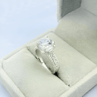 Thumbnail for Real 2-Carat Moissanite Ring For Women 8mm 925 Sterling Silver Band D Color VVS Diamond Engagement Fine Jewelry With GRA, Drestiny, Rings, White, Silver, Green, 3-Carat, 5-Carat, United States, USA, Canada, Australia, New Zealand, United Kingdom, UK, moissanite engagement ring, moissanite rings for women, moissanite wedding band, moissanite ring, affordable moissanite rings, moissanite wedding ring, affordable moissanite engagement rings, shopdrestiny.com