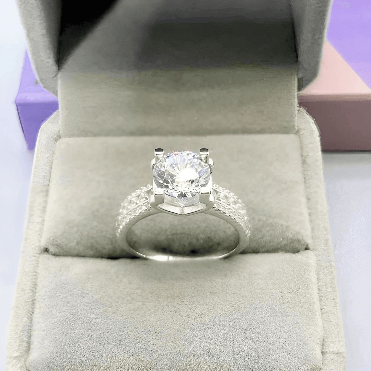 Real 2-Carat Moissanite Ring For Women 8mm 925 Sterling Silver Band D Color VVS Diamond Engagement Fine Jewelry With GRA, Drestiny, Rings, White, Silver, Green, 3-Carat, 5-Carat, United States, USA, Canada, Australia, New Zealand, United Kingdom, UK, moissanite engagement ring, moissanite rings for women, moissanite wedding band, moissanite ring, affordable moissanite rings, moissanite wedding ring, affordable moissanite engagement rings, shopdrestiny.com