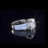 Thumbnail for Real 2-Carat Moissanite Ring For Women 8mm 925 Sterling Silver Band D Color VVS Diamond Engagement Fine Jewelry With GRA, Drestiny, Rings, White, Silver, Green, 3-Carat, 5-Carat, United States, USA, Canada, Australia, New Zealand, United Kingdom, UK, moissanite engagement ring, moissanite rings for women, moissanite wedding band, moissanite ring, affordable moissanite rings, moissanite wedding ring, affordable moissanite engagement rings, shopdrestiny.com