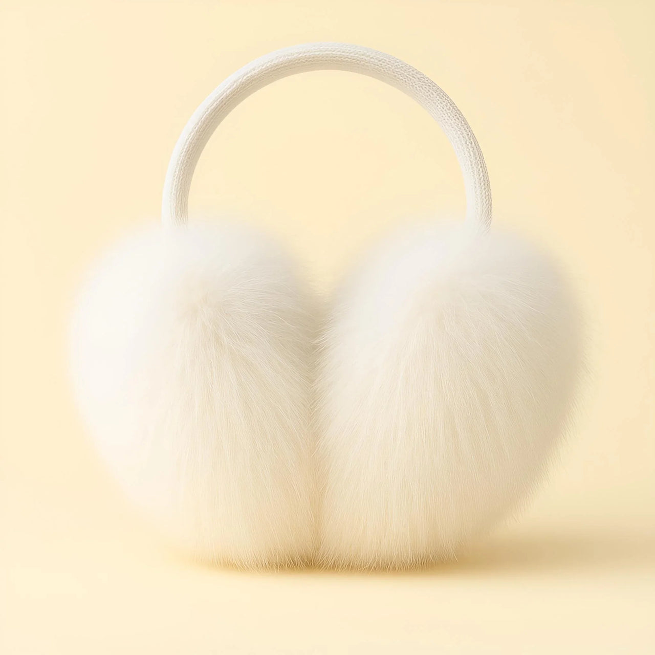 Real Fox Fur Earmuffs Winter Warm Plush Earmuffs Outdoor Solid Fur