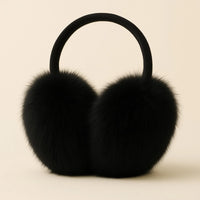 Thumbnail for Real Fox Fur Earmuffs Winter Warm Plush Earmuffs Outdoor Solid Fur