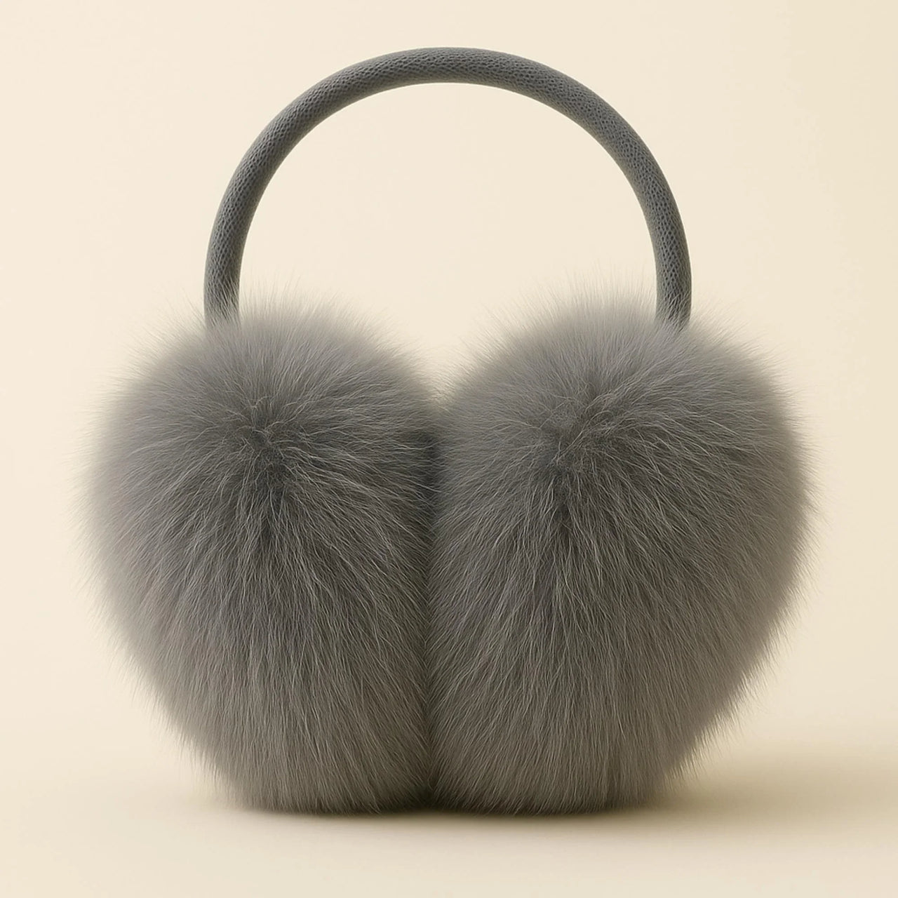 Real Fox Fur Earmuffs Winter Warm Plush Earmuffs Outdoor Solid Fur