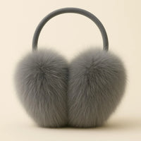 Thumbnail for Real Fox Fur Earmuffs Winter Warm Plush Earmuffs Outdoor Solid Fur