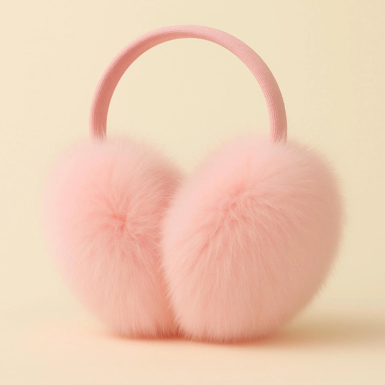 Real Fox Fur Earmuffs Winter Warm Plush Earmuffs Outdoor Solid Fur