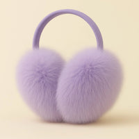 Thumbnail for Real Fox Fur Earmuffs Winter Warm Plush Earmuffs Outdoor Solid Fur