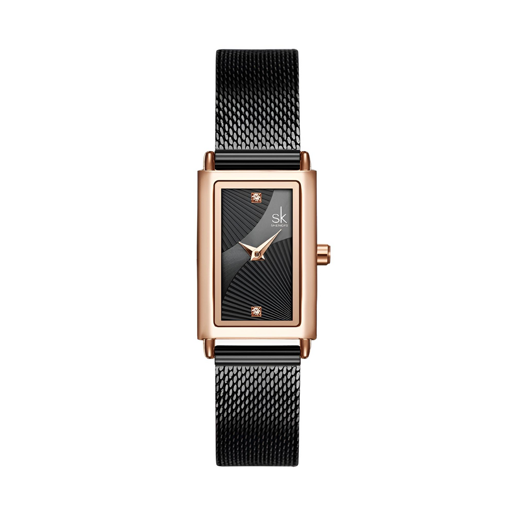 Black Rectangle Quartz Ladies Watch With Diamond Accents. Shop Drestiny for free shipping and tax covered! Seen on FOX, NBC, CBS. Save up to 50% now!