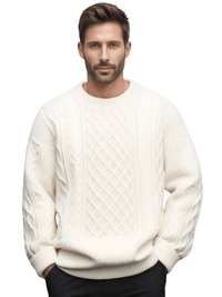 Thumbnail for Retro Knitted Pullover Sweaters For Men -, Sweater , Drestiny , Australia, Beige, Black, Brown, FR, Grey, L, Light Green, M, Navy, New Zealand, Pullovers, Red, Sweaters, United Kingdom, United States, XL, XXL, XXXL , Drestiny , www.shopdrestiny.com