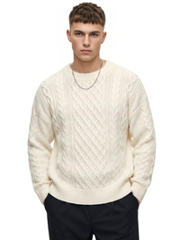 Thumbnail for Retro Knitted Pullover Sweaters For Men