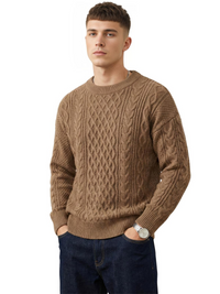 Thumbnail for Retro Knitted Pullover Sweaters For Men
