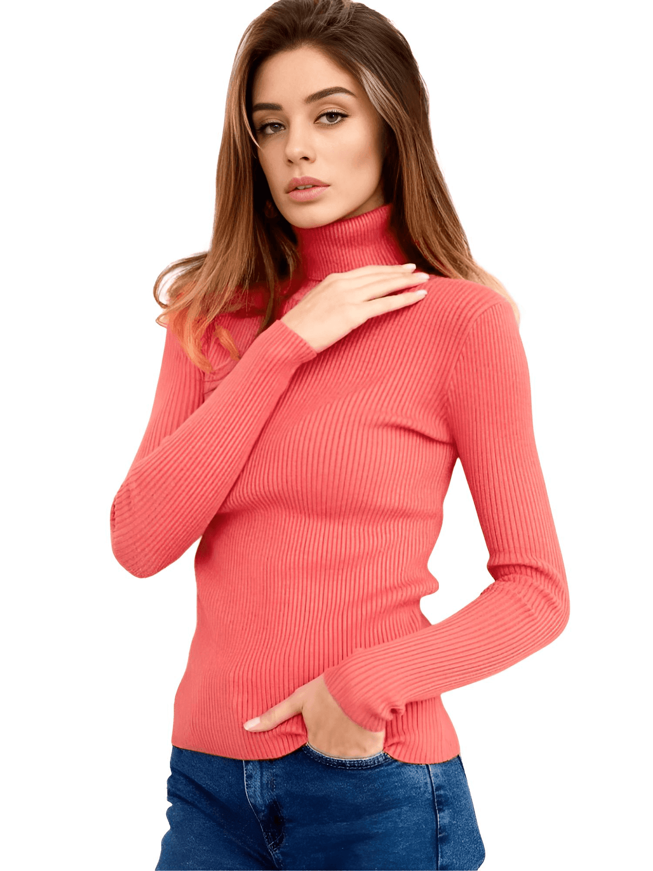 Rib Knit Turtleneck Sweaters For Women - In 24 Colors! -, Turtleneck , Drestiny , Apricot, Australia, Avocado Green, Black, Blue, Canada, Caramel, Casual Shirts, Dark Brown, Dark Green, Deep Pink, Dress Shirts, Gender_Women, Grey, Haze Blue, Khaki, Light Blue, Light Purple, Long Sleeves, Mauve Red, Navy, New Zealand, Orange, Pink, Pullovers, Purple, Red, Sky Blue, Turtlenecks, United Kingdom, United States, Watermelon Red, White, Wine Red, Yellow , Drestiny , www.shopdrestiny.com