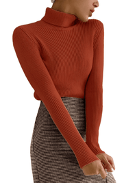 Thumbnail for Rib Knit Turtleneck Sweaters For Women - In 24 Colors! -, Turtleneck , Drestiny , Apricot, Australia, Avocado Green, Black, Blue, Canada, Caramel, Casual Shirts, Dark Brown, Dark Green, Deep Pink, Dress Shirts, Gender_Women, Grey, Haze Blue, Khaki, Light Blue, Light Purple, Long Sleeves, Mauve Red, Navy, New Zealand, Orange, Pink, Pullovers, Purple, Red, Sky Blue, Turtlenecks, United Kingdom, United States, Watermelon Red, White, Wine Red, Yellow , Drestiny , www.shopdrestiny.com