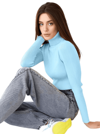 Thumbnail for Rib Knit Turtleneck Sweaters For Women - In 24 Colors! -, Turtleneck , Drestiny , Apricot, Australia, Avocado Green, Black, Blue, Canada, Caramel, Casual Shirts, Dark Brown, Dark Green, Deep Pink, Dress Shirts, Gender_Women, Grey, Haze Blue, Khaki, Light Blue, Light Purple, Long Sleeves, Mauve Red, Navy, New Zealand, Orange, Pink, Pullovers, Purple, Red, Sky Blue, Turtlenecks, United Kingdom, United States, Watermelon Red, White, Wine Red, Yellow , Drestiny , www.shopdrestiny.com