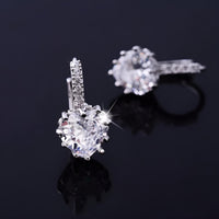 Thumbnail for Romantic Heart Crystal Loop Earrings Lever Back Austrian Cubic Zircon 925 Sterling Silver Hoop Jewelry for Women Fashion, Drestiny, Earrings, United States, Canada, Australia, New Zealand, United Kingdom, Red, Ruby, Blue, Sapphire, Pink, Sky Blue, Purple, Black, Onyx, Green, Emerald, Champagne, White, Diamond, shodprestiny.com