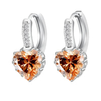 Thumbnail for Romantic Heart Crystal Loop Earrings Lever Back Austrian Cubic Zircon 925 Sterling Silver Hoop Jewelry for Women Fashion, Drestiny, Earrings, United States, Canada, Australia, New Zealand, United Kingdom, Red, Ruby, Blue, Sapphire, Pink, Sky Blue, Purple, Black, Onyx, Green, Emerald, Champagne, White, Diamond, shodprestiny.com