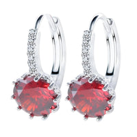 Thumbnail for Romantic Round Crystal Loop Earrings Lever Back Austrian Cubic Zircon 925 Sterling Silver Hoop Jewelry for Women Fashion, Drestiny, Earrings, United States, Canada, Australia, New Zealand, United Kingdom, Red, Ruby, Blue, Sapphire, Pink, Sky Blue, Purple, Black, Onyx, Green, Emerald, Champagne, White, Diamond, shodprestiny.com