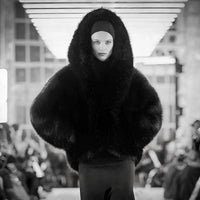 Thumbnail for Runway Fashion Iconic Hooded Fur Coat Women Batwing Chic Winter Hailey Bieber Shaggy Overcoat Fox Fur Jacket