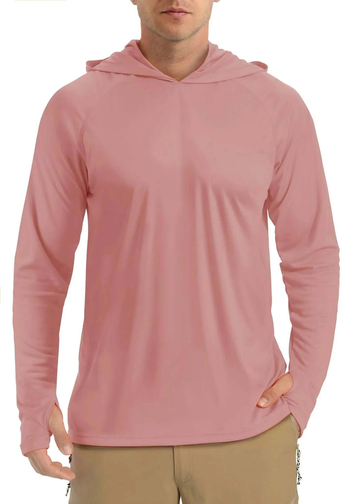 Men's Pink Athletic Hoodies Long Sleeves