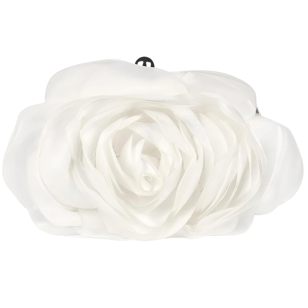 Satin Lined Floral Small White Purse For Women