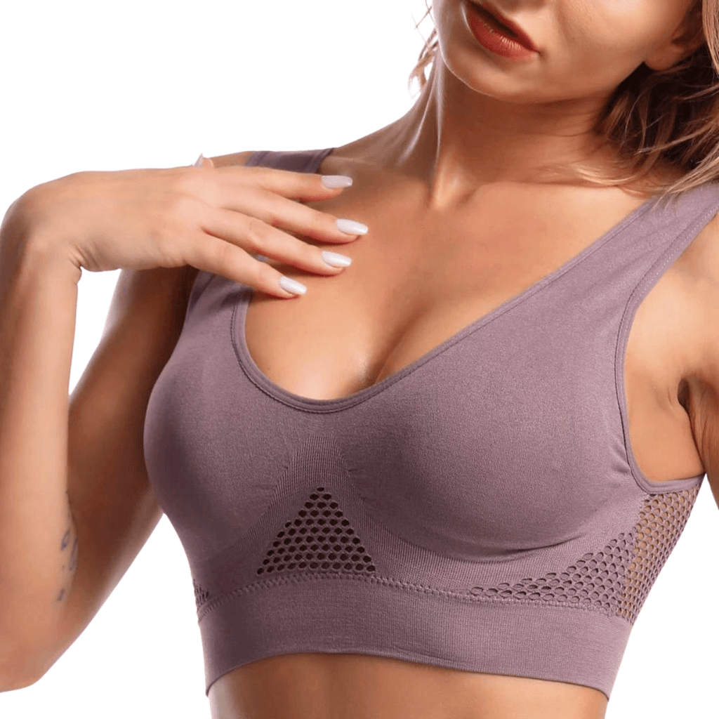 Discover the perfect fit with these Greyish Purple Seamless Plus Size Wireless Bras! Shop Drestiny now for free shipping and let us cover the tax. Don't miss out on up to 50% off! As seen on FOX, NBC, and CBS.