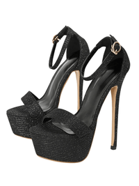 Thumbnail for Sequined Stiletto Open Toe Sandals For Women -, High Heels , Drestiny , 10, 11, 12, 13, 3, 4, 5, 6, 7, 8, 9, Black, FR, Heels, High Heels, Sandals, Stilettos, United Kingdom, United States , Drestiny , www.shopdrestiny.com