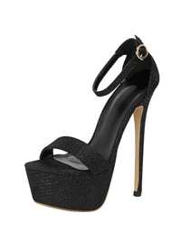 Thumbnail for Sequined Stiletto Open Toe Sandals For Women -, High Heels , Drestiny , 10, 11, 12, 13, 3, 4, 5, 6, 7, 8, 9, Black, FR, Heels, High Heels, Sandals, Stilettos, United Kingdom, United States , Drestiny , www.shopdrestiny.com