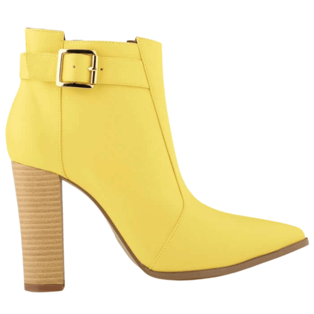 Sexy Yellow Ankle Boots For Women