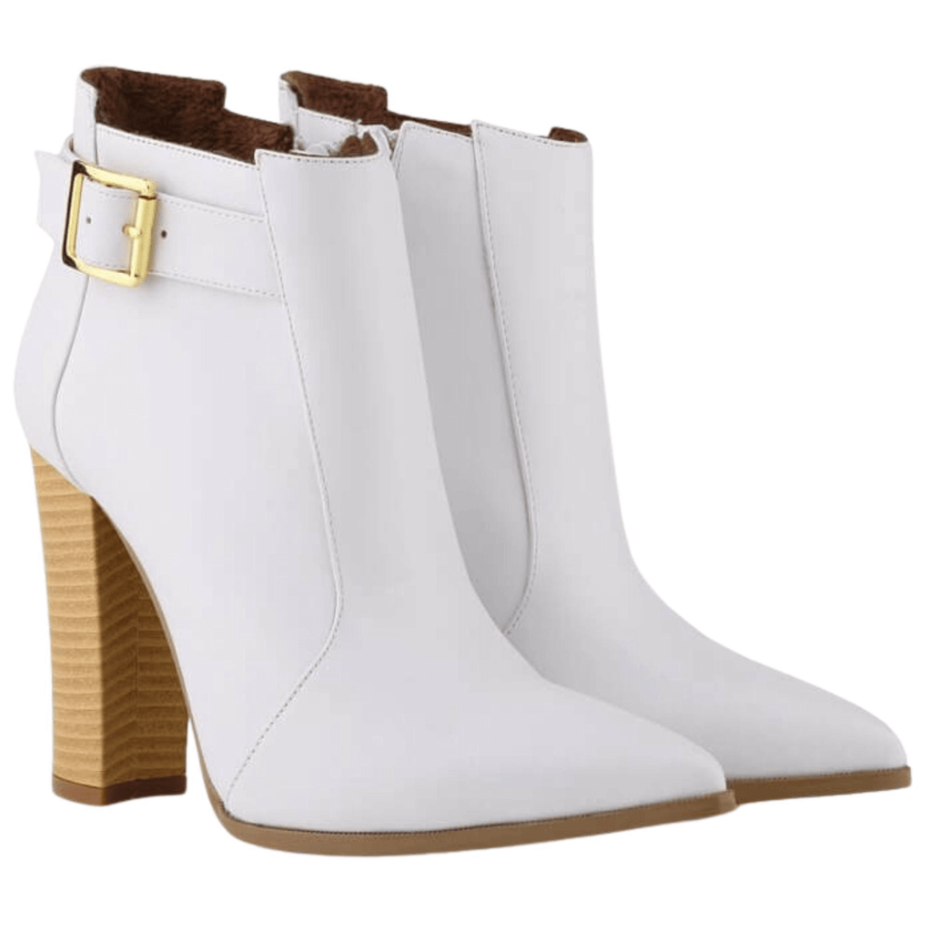 Sexy White Ankle Boots For Women