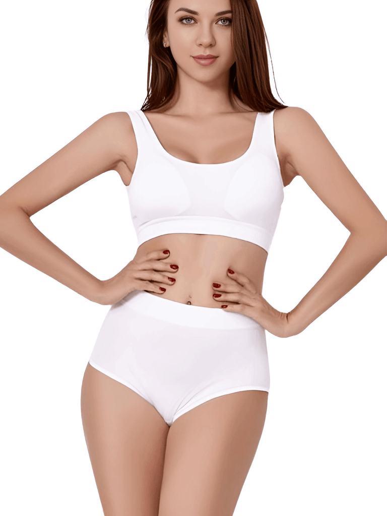 Shop Drestiny for Sexy White Seamless Bra + High Waist Panties Sets. Enjoy free shipping and let us cover the tax! Seen on FOX, NBC, and CBS. Save up to 50% off!