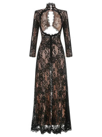 Thumbnail for Sexy Long-Sleeved Lace Maxi Dress High Waist Split Club Party Dress Fashion Backless Trailing Long Dress Women Long Dress