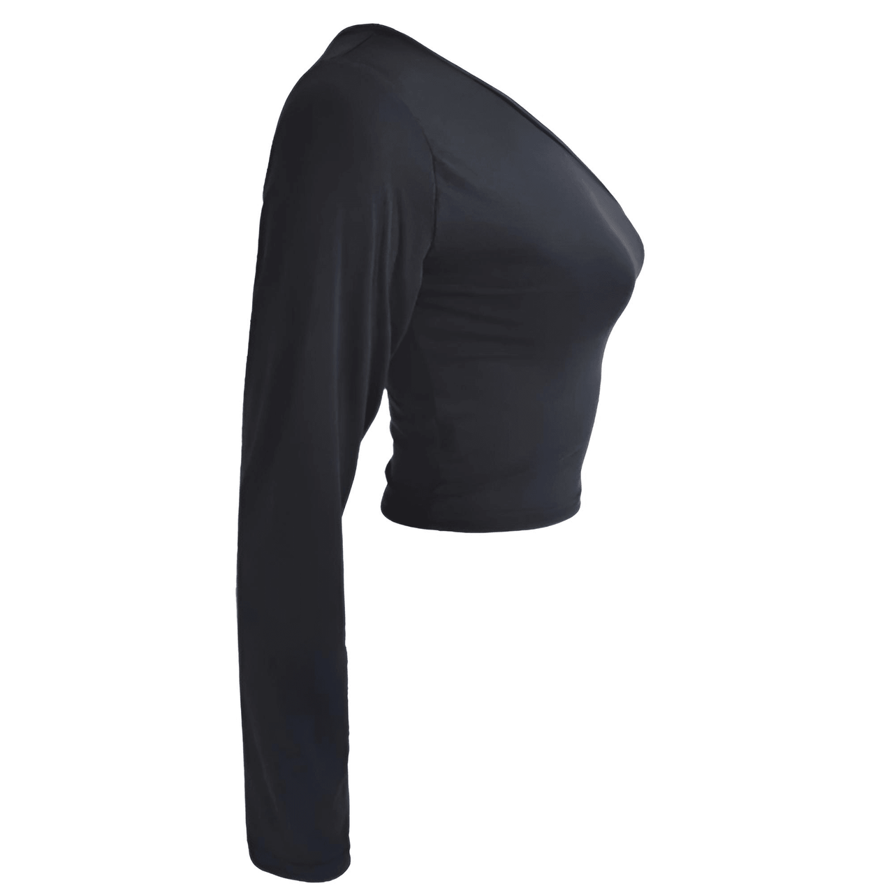 Sexy Women's One Shoulder Crop Top Diagonal Collar Long Sleeve Casual Basic White Slim Fit Bodycon Tops, Drestiny, Crop Tops, Casual Shirts, Long Sleeves, Sleeveless, One Shoulder, Activewear, One Arm Crop Top, Gender_Women, S, M, L, White, Black, United States, Canada, Australia, New Zealand, United Kingdom, shopdrestiny.com