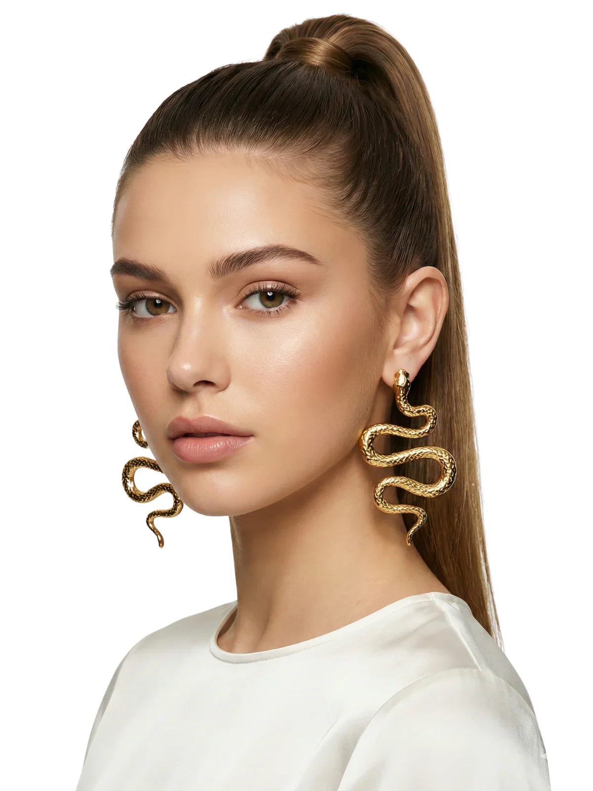 Sexy and Exaggerated Avant-Garde Snake Earrings For Women Fashion Trendy Rock Jewelry