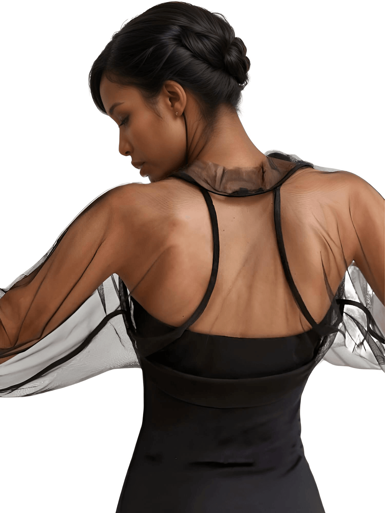 Sheer Bolero - Get Custom Colors For Free! -, Bolero , Drestiny , 4XL, 5XL, Australia, Black, Boleros, Canada, Casual Shirts, Crop Tops, Dark Ivory, Dress Shirts, L, Long Sleeves, M, New Zealand, S, United Kingdom, United States, XL, XS, XXL, XXXL , Drestiny , www.shopdrestiny.com